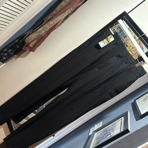 NWT Men’s Dress Pants HAGGAR Classic Fit 34”W x 34”L Black Stretch Straight Z42